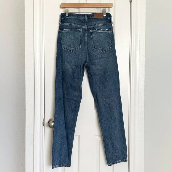 Madewell The Mom Jean Size 25 Tall Medium Wash Distressed High Rise Denim - Picture 5 of 5